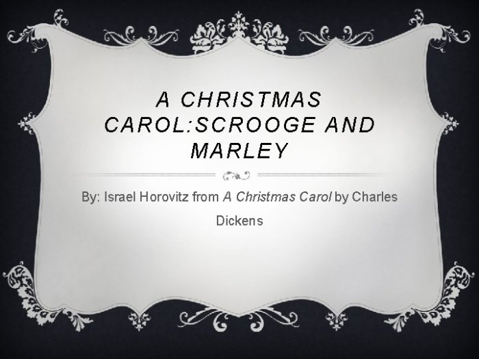 A christmas carol by israel horovitz