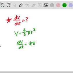 Sphere rate radius expanding cm min volume surface area change its