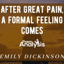 Pain great after formal feeling comes