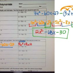 Multiplying polynomials coloring worksheet answers